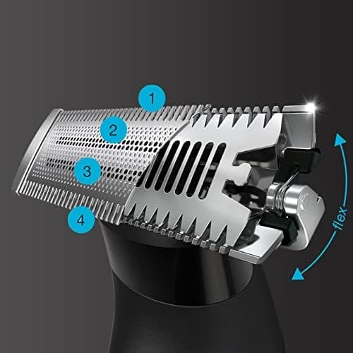 Braun Series X XT5100 Wet & Dry All-in-one Tool with 5 attachments Beard Trimmer Body Groomer and Electric Razor for Men Waterproof (XT5 Black Silver) - 3